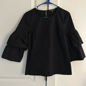 J Crew Double Ruffle Sleeve Shirt